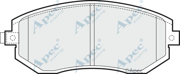 APEC BRAKING Piduriklotsi komplekt,ketaspidur PAD1454